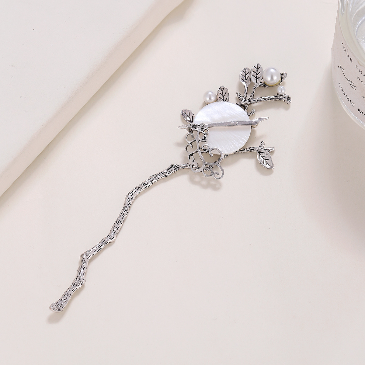 IU mismo estilo horquilla Li zhien Zhang Luna Llena negro diamante hueco headwear alto sentido horquilla accesorios para el cabello horquilla clip lateral Hada