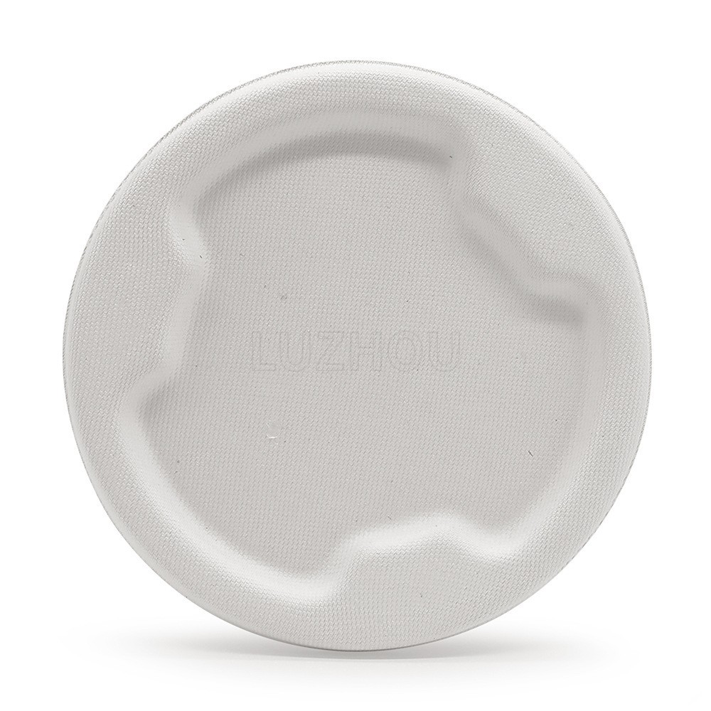 Fábrica Shaolü, venta al por mayor de tapas para recipientes de comida desechables, ecológicas, biodegradables y compostables, hechas de pulpa de caña de azúcar y pulpa de bambú.