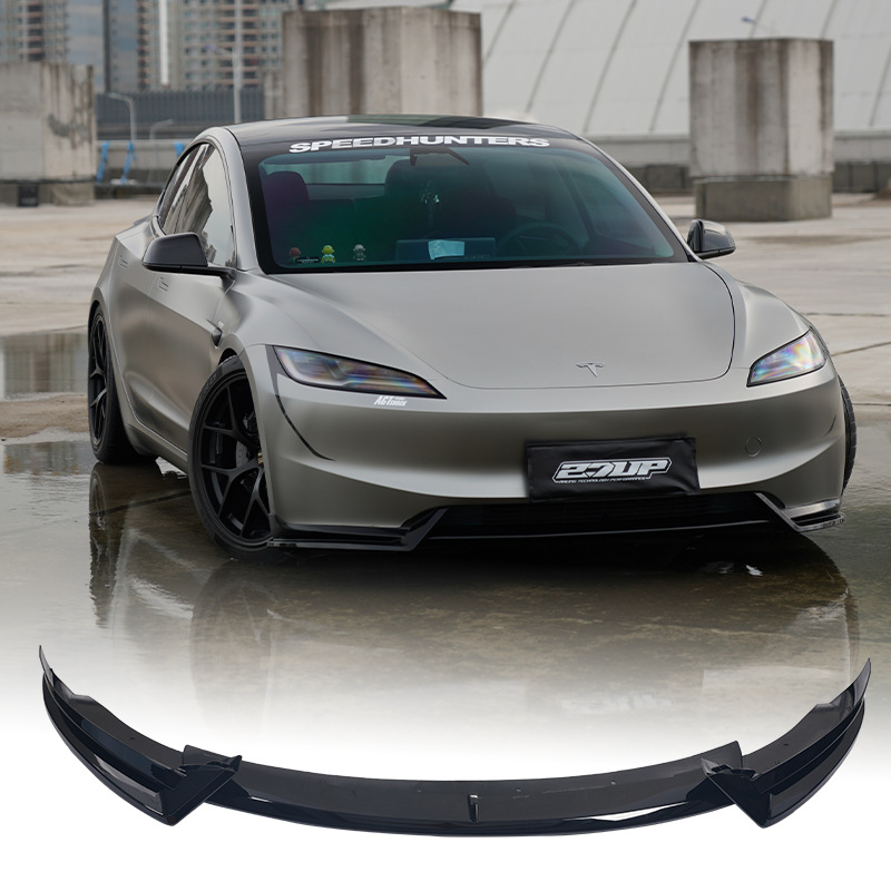 Big Surrounded – Tesla 2025 Model Y Facelift - 2024-facelift-model-3-front-lip-matte-black