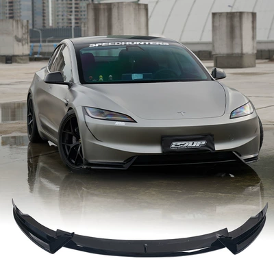 Big Surrounded – Surround Carbon Fiber Texture - 2024-new-model-3-front-lip-matte-black