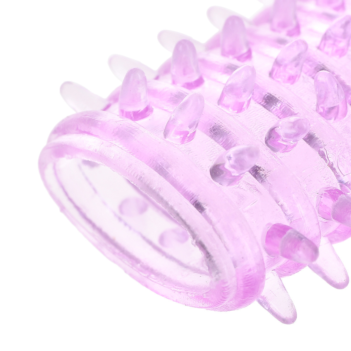 Caterpillar Crystal Delay Ring TPE Locking Sun Ring Adult Toy — detail image 28