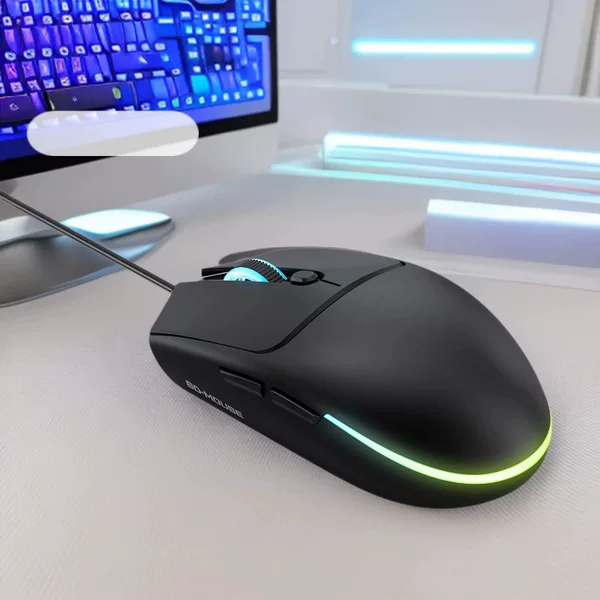 New Rgb Wired Gaming Mouse, Private Model Lightweight Internet Cafe Lol Pubg Mouse with Customizable Logo Design