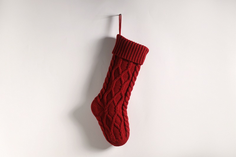 Forniture per ciondoli decorativi in filato da regalo fai da te lavorate a maglia, grande sacchetto per caramelle, doppio set di calzini di Natale a forma di diamante_voghion.com