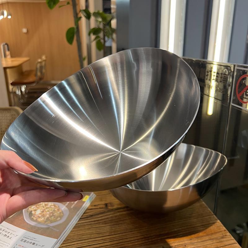 [Wife of shop-owner keeps home] Thickened 18/10 Stainless Steel Fruit Basket Fruit Plate Fruit Pot Fruit Basket Salad Plate Salad
