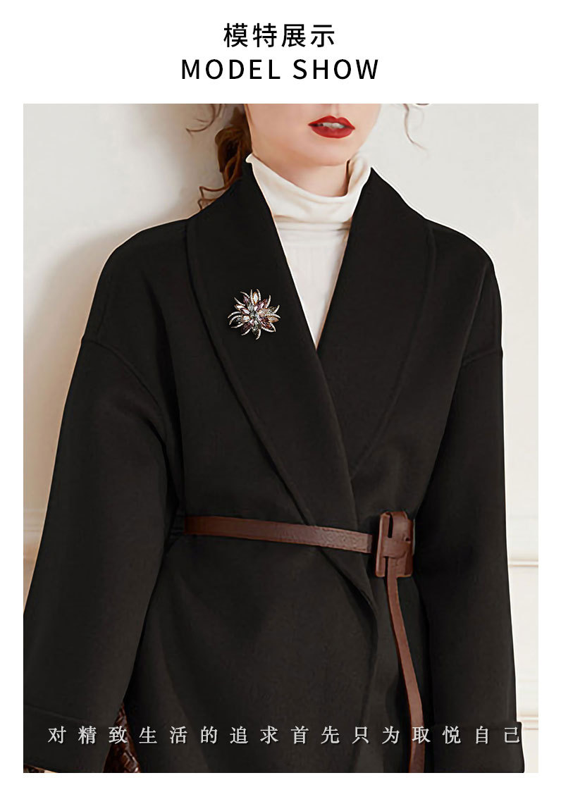 新款高档奢华太阳花胸针小众设计高档精致花朵别针法式