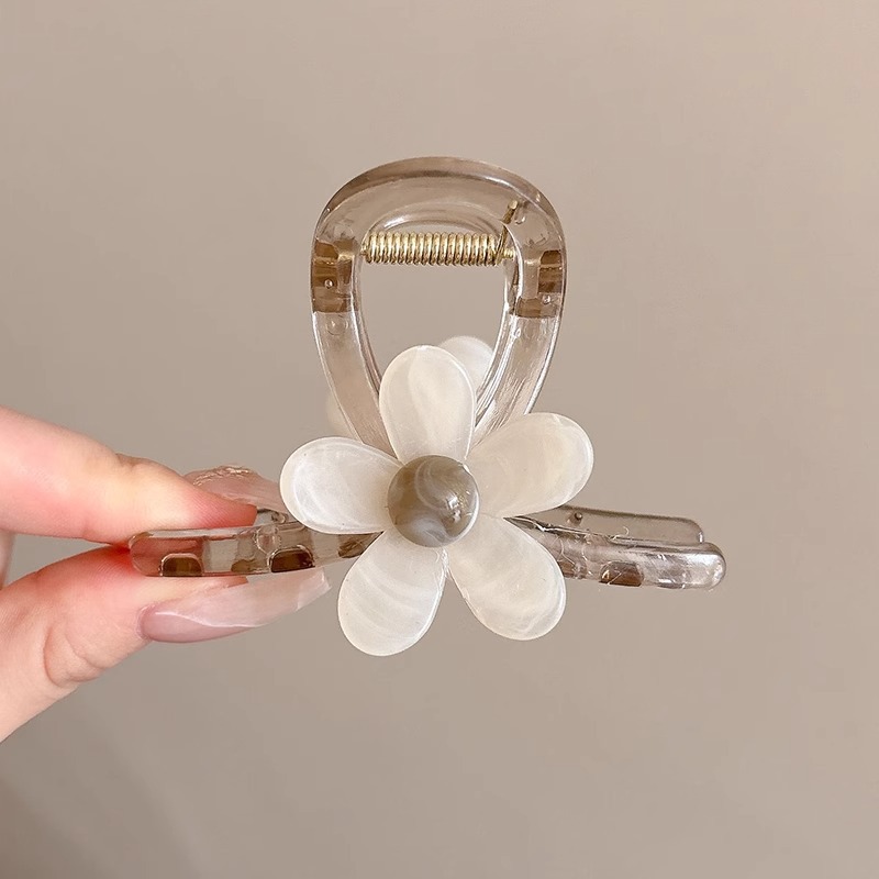 Clip de agarre esmerilado acrílico femenino nuevo estilo pequeño femenino de alta calidad medio atado clip de tiburón parte posterior de la cabeza clip para el cabello tocado