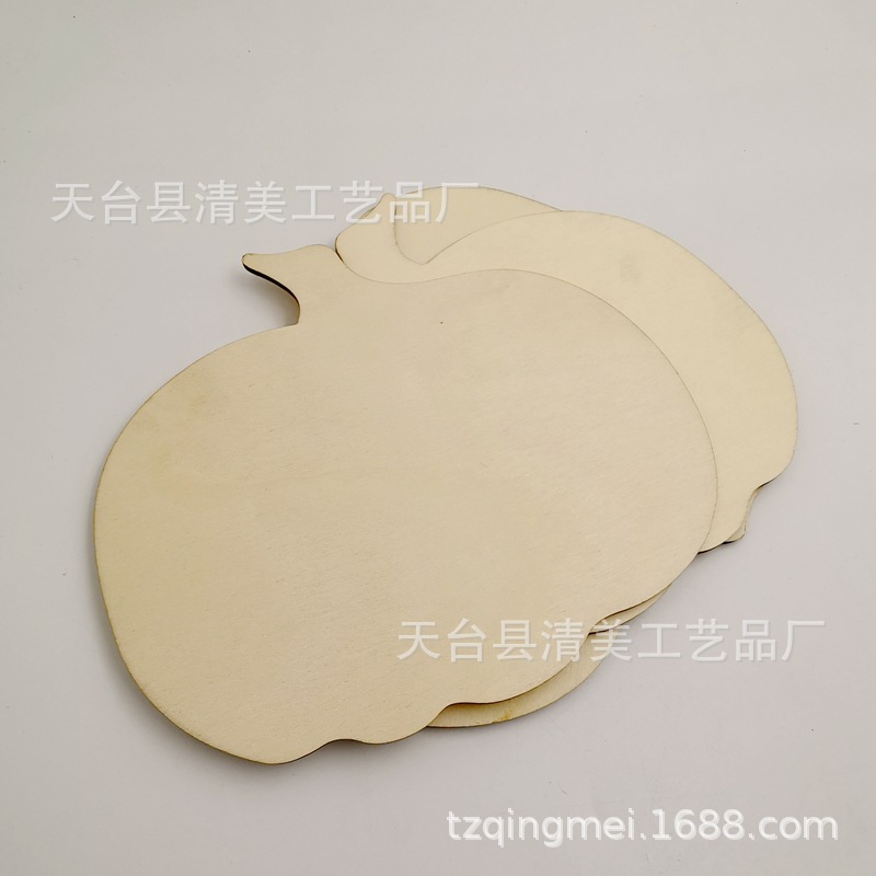 16*14cm gran calabaza de acción de gracias forma de madera decorativa calabaza sin procesar colgante de fiesta de Halloween