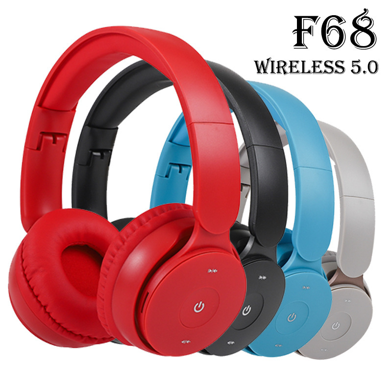 Cross-Border New Product F68 Wireless Bluetooth Headset Headset Game Online Class Call Trendyy Kidsren's Headset Headset