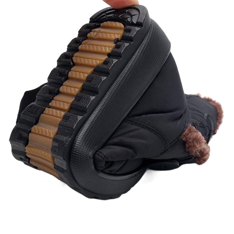 Winter plus velvet warm mother cotton boots flat anti-slip waterproof cloth short boots beef tendon bottom snow boots a generation of hair