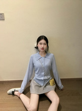 春季新款时尚韩系洋气减龄高级感长袖针织衫女高腰百搭半身裙套装