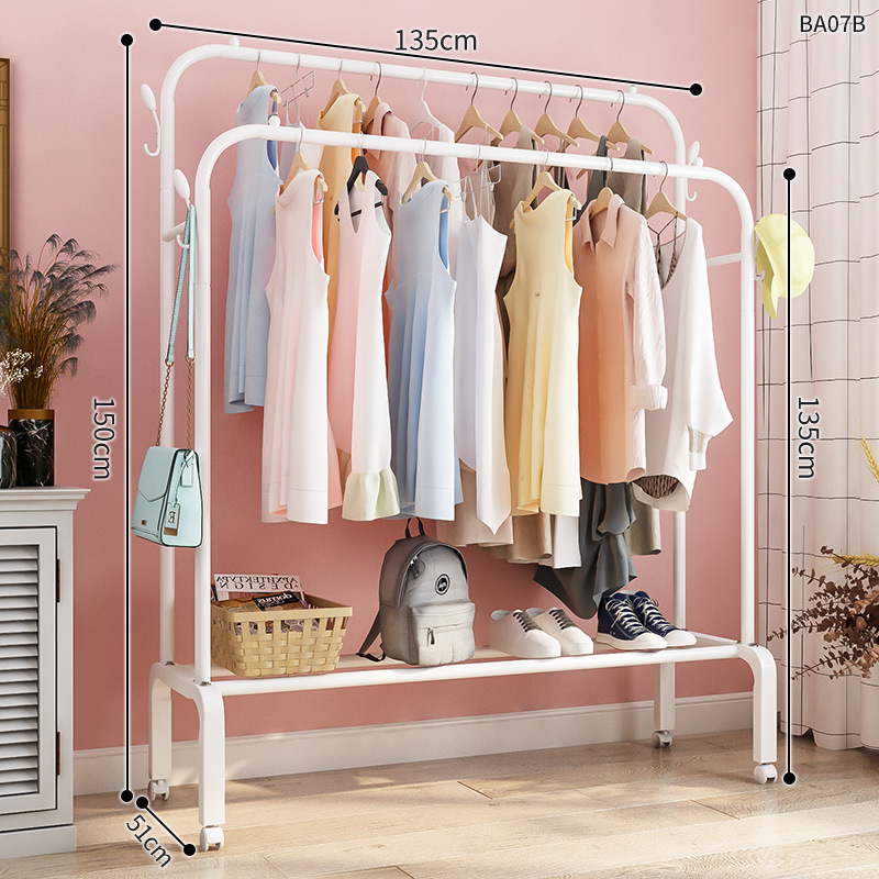 percha de ropa para suelo doméstico dormitorio percha de ropa fresca percha de ropa percha de sombrero móvil simple interior percha de ropa