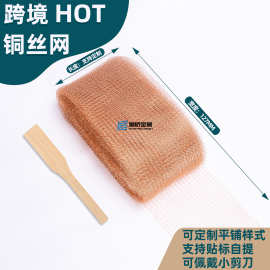 跨境供应紫铜气液过滤网 防蜗牛铜丝网防虫鼠保护园林铜网厂家