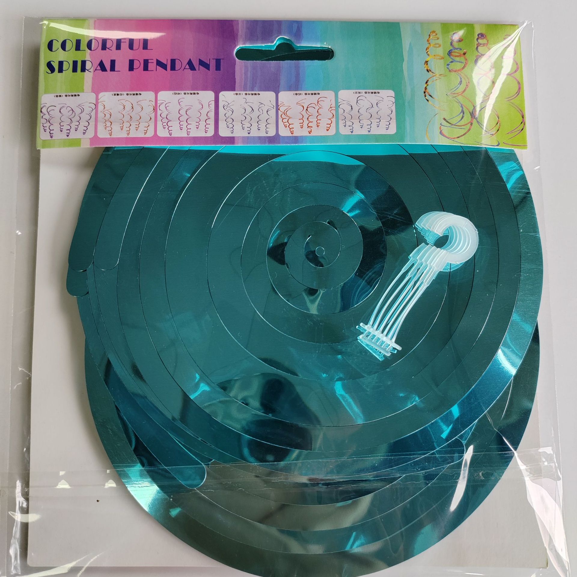 Fiesta transfronteriza doble espiral adornos Año Nuevo cumpleaños tema decoración tienda vórtice Garland lentejuelas colgante al por mayor