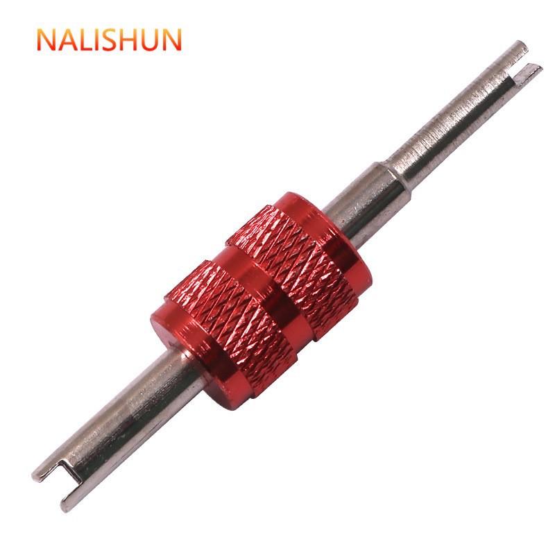 Llave de núcleo de válvula de doble cabeza metal rojo