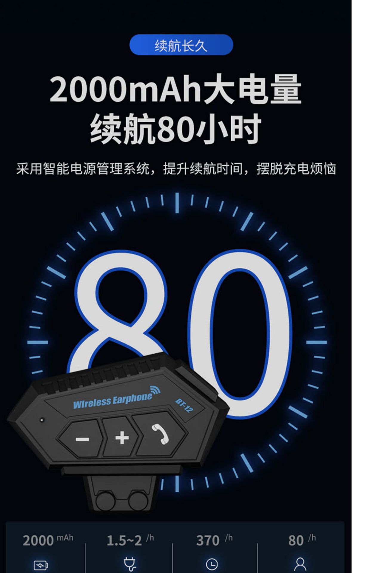 Bt12 Motorcycle Helmet Bluetooth Headset Built-In Men's Motorcycle Full-Face Helmet Riding Windproof and Noise Reduction Headset Waterproof Wholesale