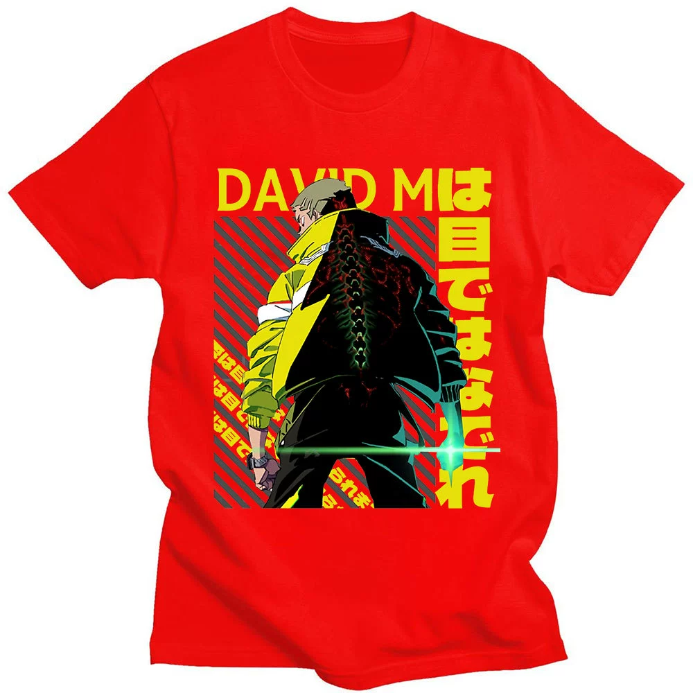 Футболка в японском аниме David Cyberpunk Edgerunners Харадзюку