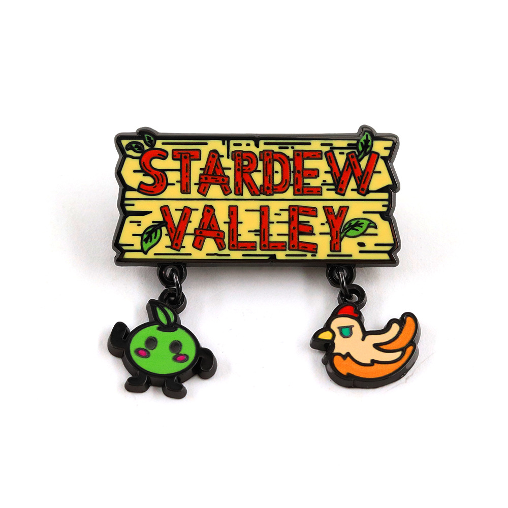 Stardew Valley enamel brooch cartoon animal metal pendant badge game merchandise clothing bag accessories