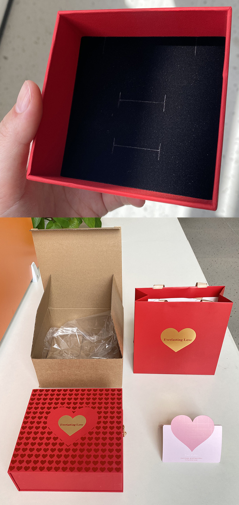 Rose Pattern Romantic Style 1 Piece Paper Romantic Date Boxes