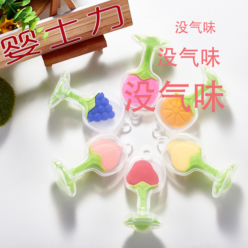 Infants' teether, baby teething stick, fruit teether, strawberry orange grape fruit teether, tasteless