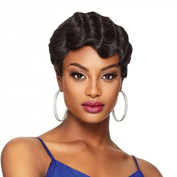 Short Pixie Cut Curly Bob 100% Original Human Hair Wigs