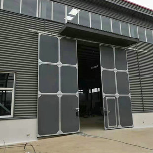 工业推拉门车间电动推拉大门仓库厂房平移门彩钢夹芯板重型推拉门-阿里巴巴