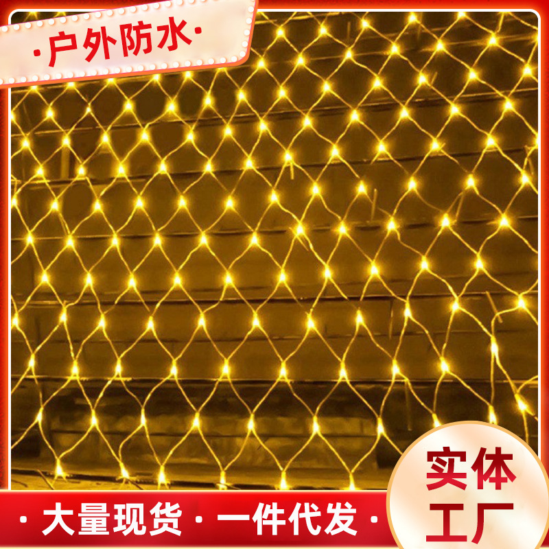 En stock Cadena de luz LED Luz de red de pesca al aire libre luz de baja tensión decoración de Navidad estándar americano británico estándar europeo boda intermitente luz de color