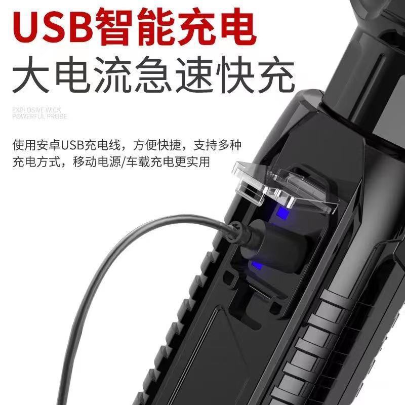 Linterna LED fuerte luz USB recargable de largo alcance súper brillante al aire libre Fuerzas Especiales lámpara de xenón portátil reflector