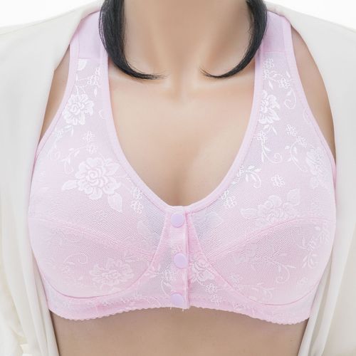 Elderly people's underwear front button bra pure cotton vest style middle-aged and elderly underwear women's street stall hot selling mother's underwear