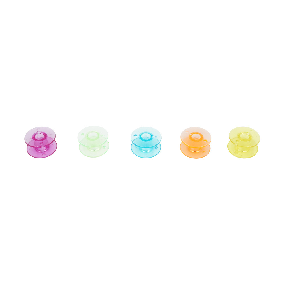 Color hogar plástico bobina cerradura cilindro 2518P universal multifuncional transparente bobina hogar máquina hilo de coser eje