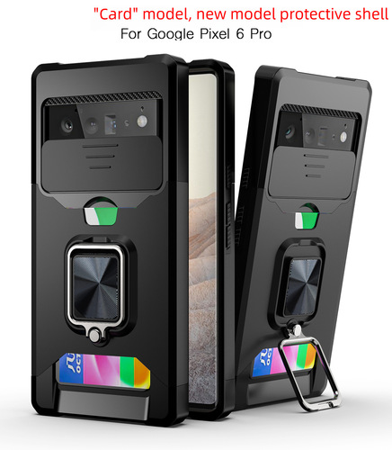 Applicable to Google Pixel 7 Pro card push window ring anti-drop phone case Pixel 6A car 5A protective cover
