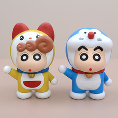 クレヨンしんちゃんドラえもんドラえもん小葵アイデア潮游びブラインドボックスフィギュア子供学生プレゼント诞生日プレゼント