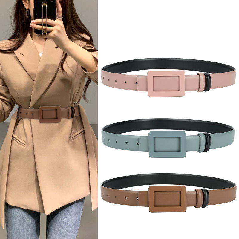New Style Women's Genuine Leather Belt, Wide Jeans Decorative Belt, Waist Cincher, Versatile Two-Layer Cowhide Women's Belt