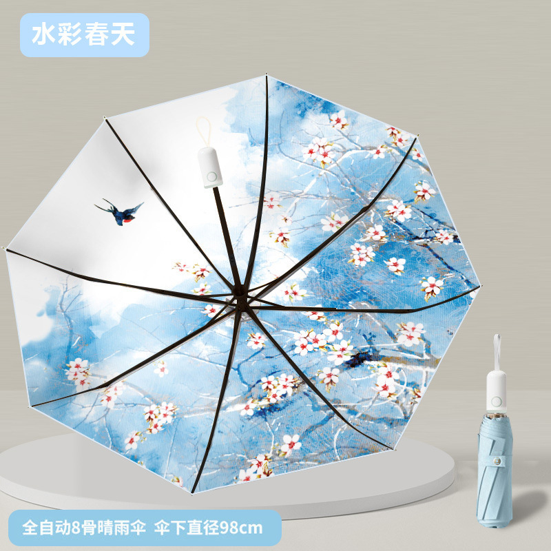 批发双层钛银太阳伞防紫外线女折叠晴雨两用超轻小巧遮阳|undefined