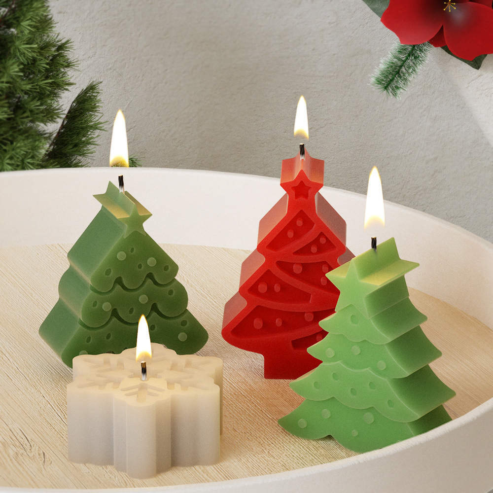 Kitchen Molds, Bakeware Kitchen and drinking utensils 1 Piece Quantity Christmas Cute Christmas Tree Tree Snowman Silica Gel