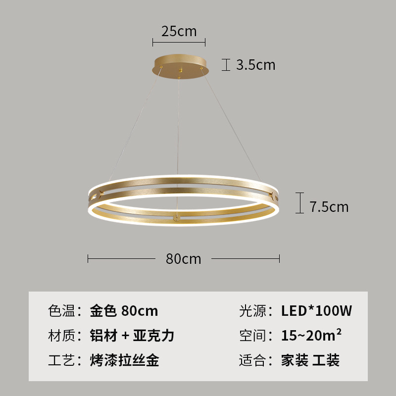 Modelo de comedor lámpara de lujo simple lámpara del dormitorio de lámpara muy redonda modelo de sala de estar diseñador de Italia del norte