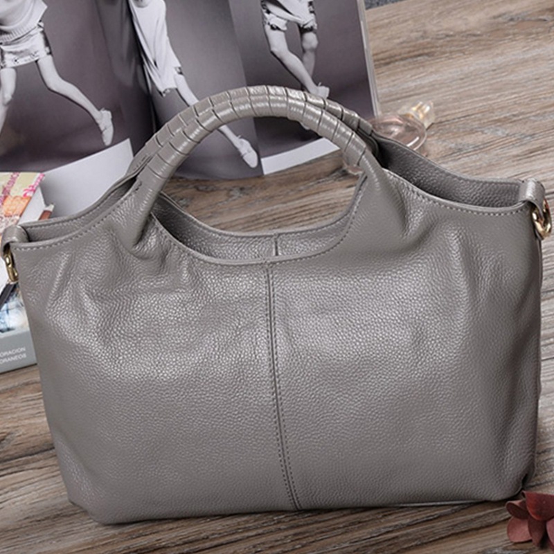 Túi tote nữ cỡ lớn đeo vai cầm tay thời trang — Xám nhạt