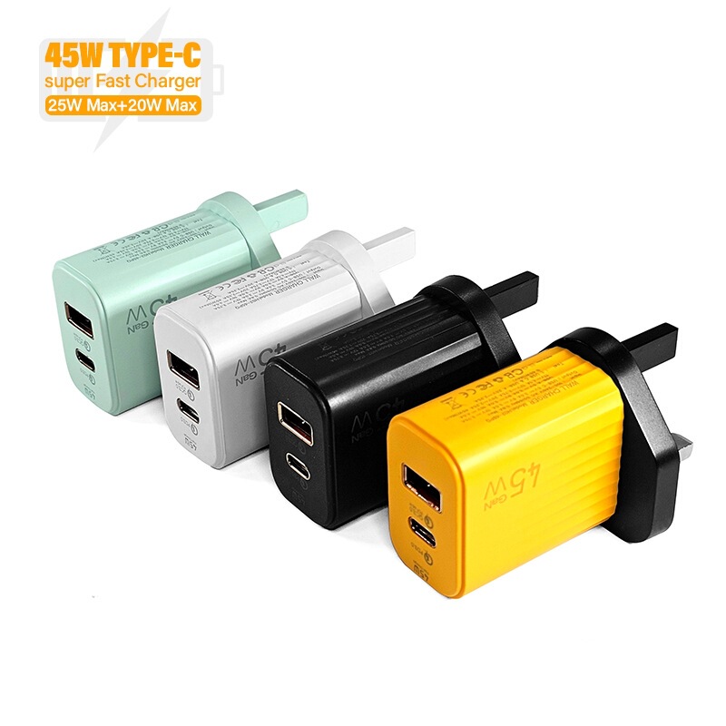 45W USB Charger Fast Charging Uk Plug Dual Port Fast Charging Head for Mobile Phone 45W USB Charger Fast Charging Uk Plug Dual Port Fast Charging Head for Mobile Phone
