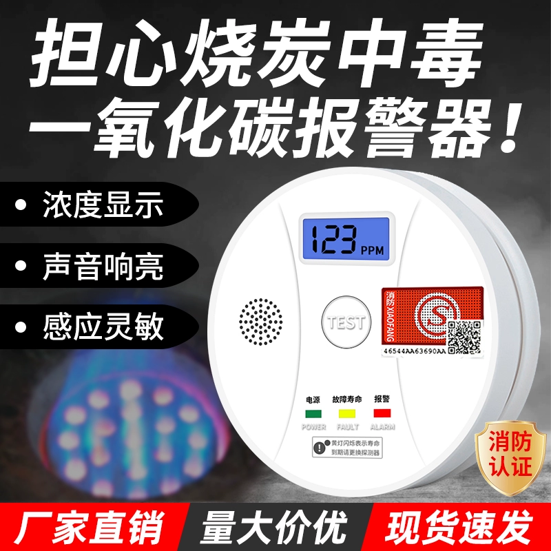 Сигнализация угарного газа CO сотовый газ для бытовых пожарных отравлений