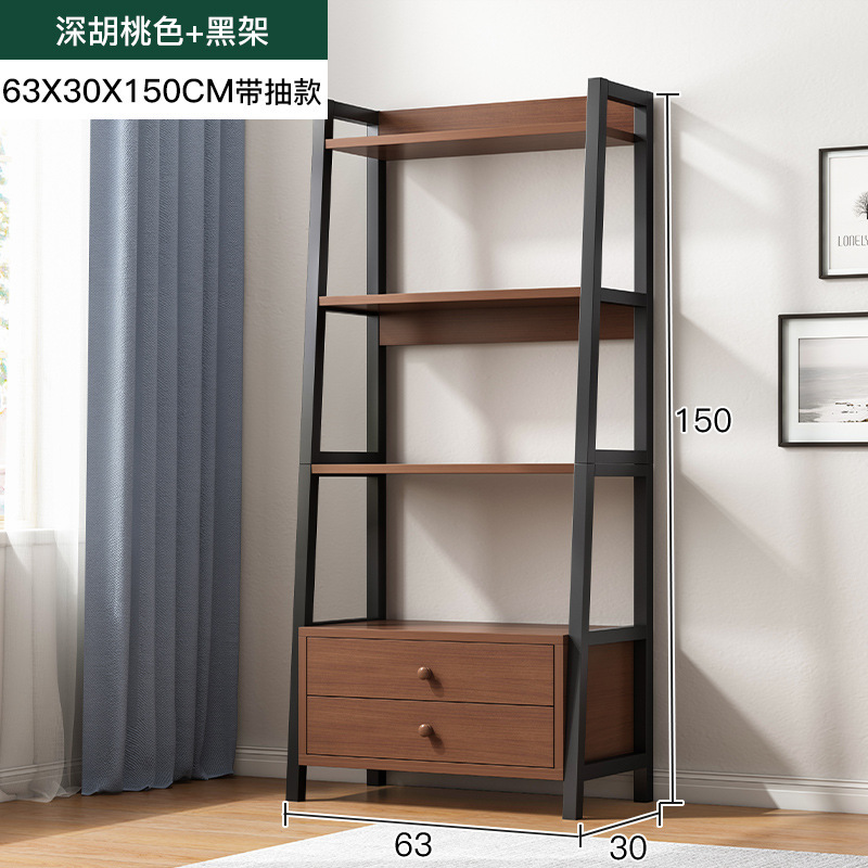 Estante de pared de madera maciza estantería de almacenamiento en el hogar estante de almacenamiento de estudio simple estantería en capas dormitorio multicapa