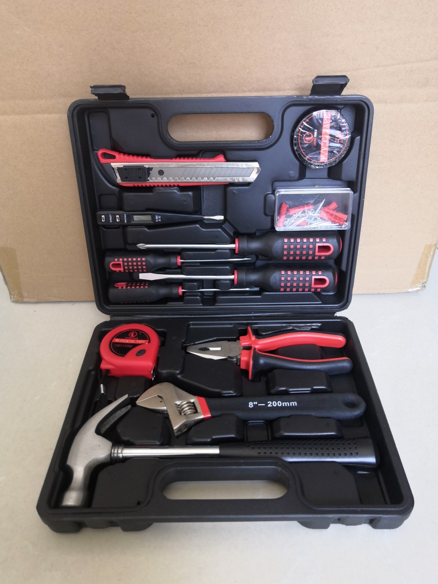 13件套工具箱碳钢材质彩盒套装 礼品家用套装 LC8613