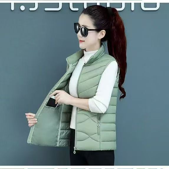 Chaleco Corto de Algodón para Mujer, Primavera y Otoño 2025, Versátil, Ajustado, Prenda Exterior Moderna, Talla Grande image 11