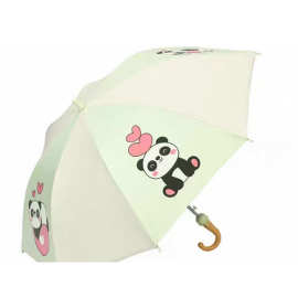 天堂伞直骨自动晴雨伞学生伞13076E泡泡熊猫男女孩两用学生遮阳伞