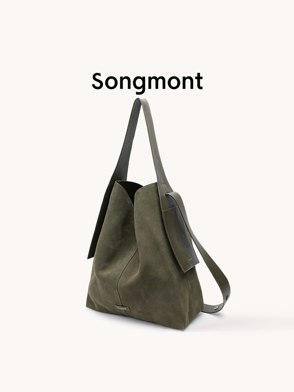 【李娜同款】Songmont山下有松大号麂皮绒挂耳托特通勤单肩斜挎包|undefined