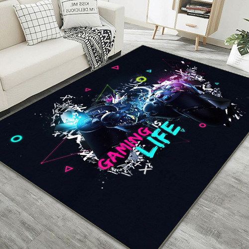 Amazon cross-border game console handle carpet 3D cartoon e-sports video game room full carpet wholesale