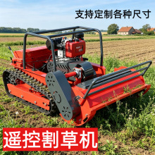 大马力出口遥控割草机 履带款自走式山地农场果园高效碎草机