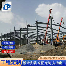 出口塞内加尔钢结构 钢结构别墅钢结构建筑行车房库房H钢厂房施工