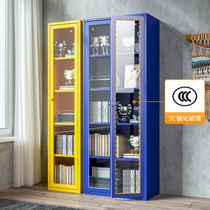 Стенд, система хранения, стеклянный книжный шкаф, фигурка