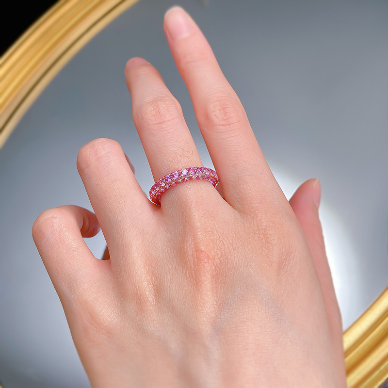 4g Weight Zircon Inlay Material Rings Classification Daily Occasion Sterling Silver Material Geometric Pattern Women's Gender Plating Design Casual, Elegant Style Sterling Silver Geometric Zircon Rings 11