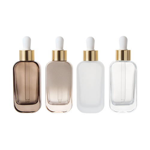 Dropper Bottle Cosmetic Packaging 50ml Essence Oil Bottle Skincare Serum Dropper Glass Thick Base Bottle