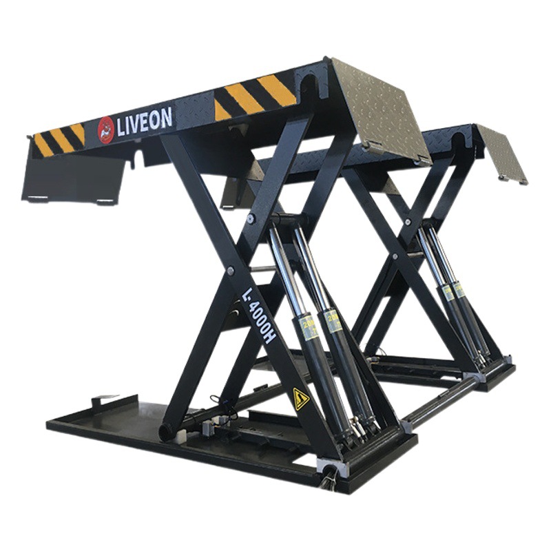 1,2 militong coche elevación cuatro cilindro de aceite ultra-delgado pequeño tijeras de elevación móvil elevación auto protección equipo